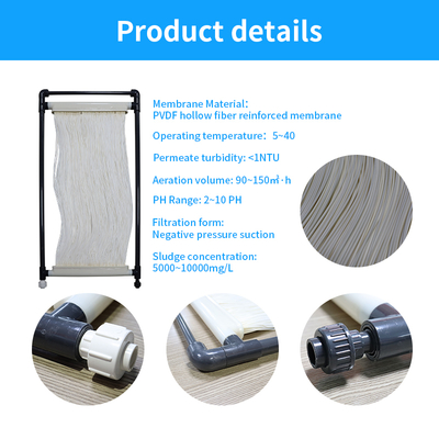 MBR Sewage Purification Fiber Well Membrane UF Filter Submerged Hollow PVDF for Sea Water Treatment and Water Filtration